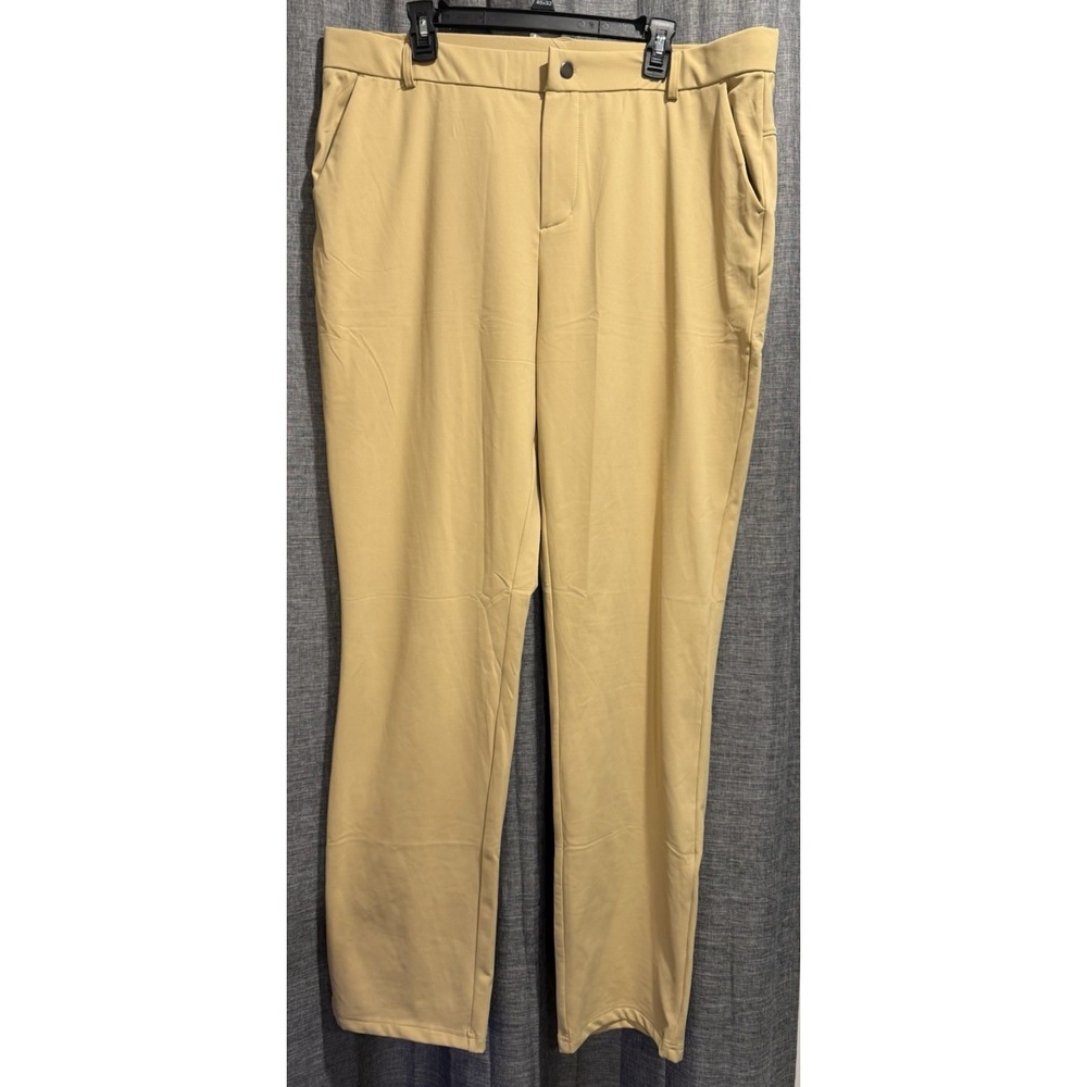Soothfeel Golf Pants Mens Size‎ 38x34 Tan Pants Snap Pockets Comfort Feel NWT